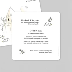 Créations En Collaboration | Faire-part Mariage Champêtre^Planet cards Mariage à l'Église