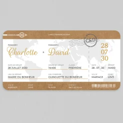 Faire-part Mariage Original | Gamme Complète^Planet cards Mariage Airlines