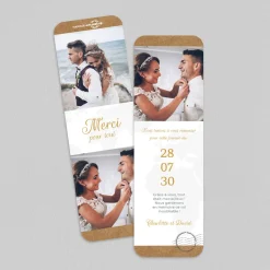 Carte Remerciement Mariage Marque-page^Planet cards Mariage Airlines