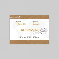 Programme De Mariage^Planet cards Mariage Airlines