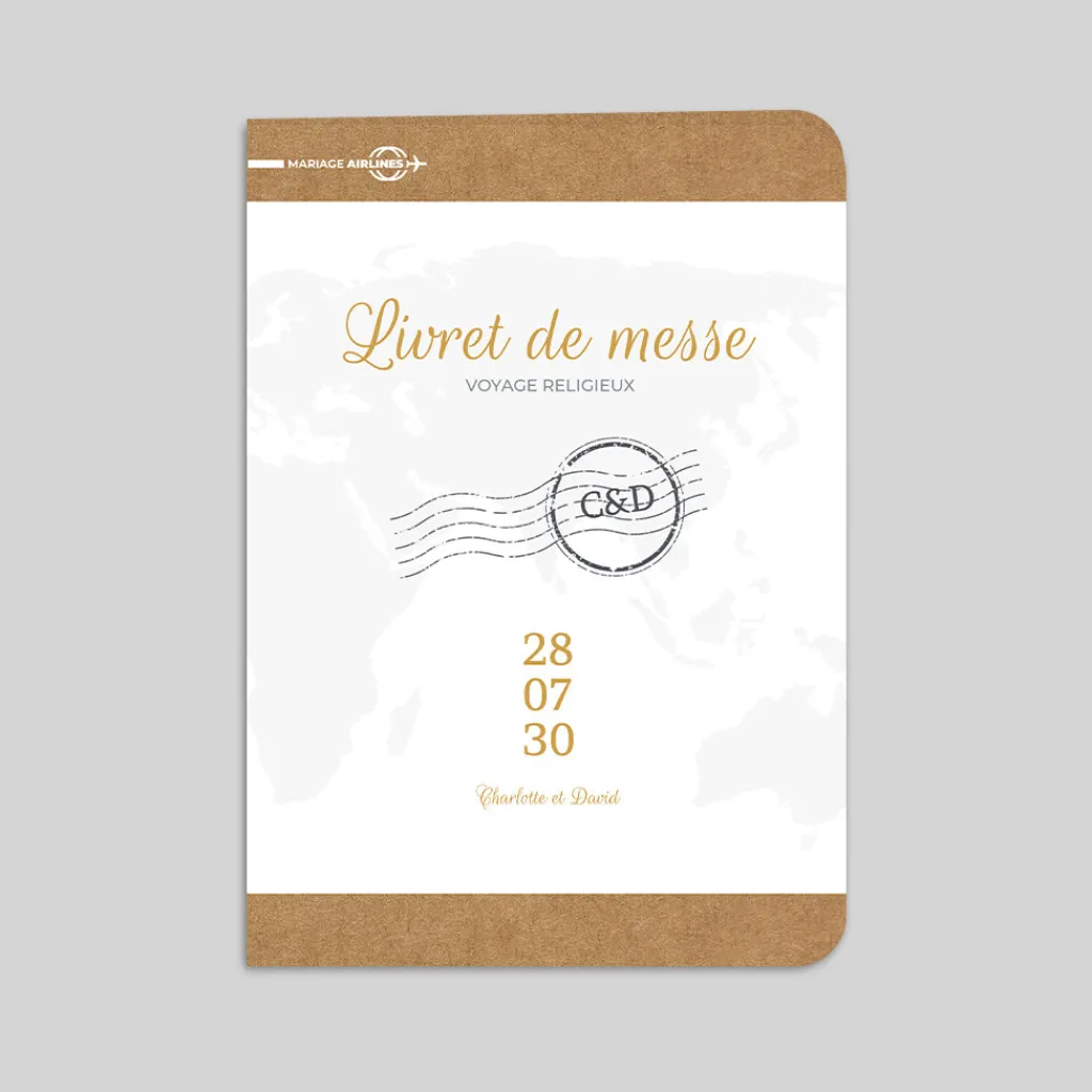 Livret De Messe Mariage^Planet cards Mariage Airlines