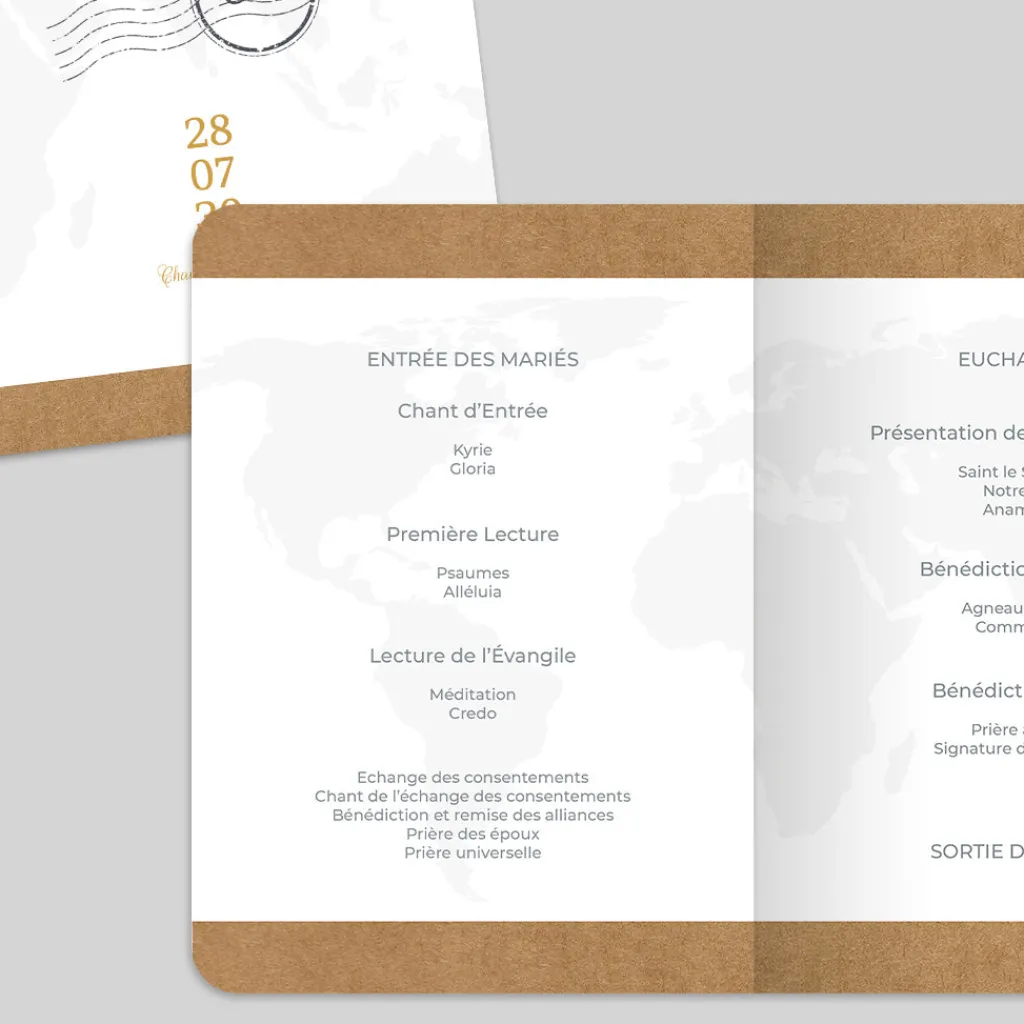 Livret De Messe Mariage^Planet cards Mariage Airlines