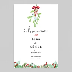 Faire-part Mariage Champêtre^Planet cards Mariage sous le gui