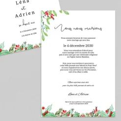 Faire-part Mariage Champêtre^Planet cards Mariage sous le gui