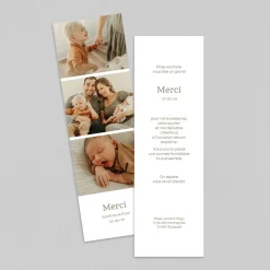 Carte Remerciement Baptême Photo^Planet cards Marque-page et Émotion