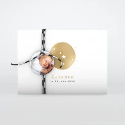 Faire-part Naissance Fille | Faire-part Naissance Garçon^Planet cards Médaillon Constellation Cancer