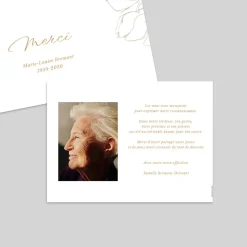 Carte Remerciement Décès^Planet cards Merci Délicat