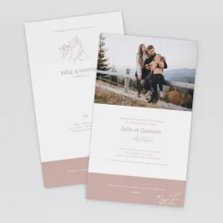 Faire-part Mariage Bohème | Faire-part Mariage Champêtre^Planet cards Mes Parents, Main Dans La Main