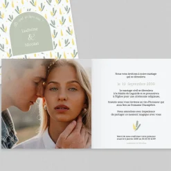 Faire-part Mariage Champêtre^Planet cards Mimosa Champêtre