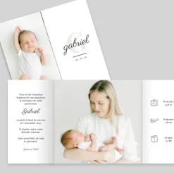 Faire-part Naissance Fille | Faire-part Naissance Garçon^Planet cards Minimaliste et Jolie Typo