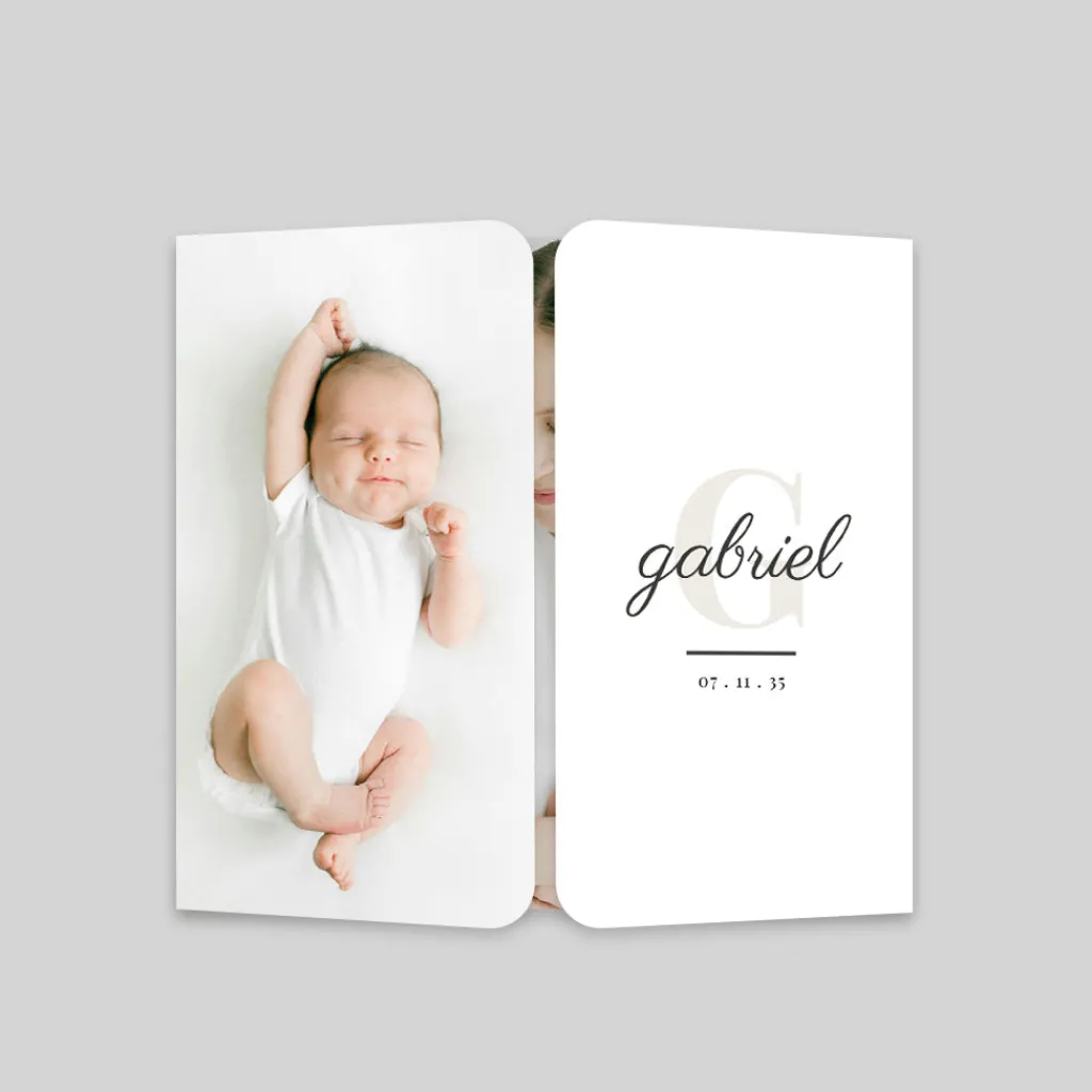 Faire-part Naissance Fille | Faire-part Naissance Garçon^Planet cards Minimaliste et Jolie Typo