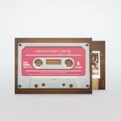Carte Invitation Anniversaire Adulte Vintage^Planet cards Mixtape Vintage