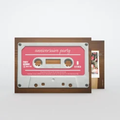 Carte Invitation Anniversaire Adulte Vintage^Planet cards Mixtape Vintage