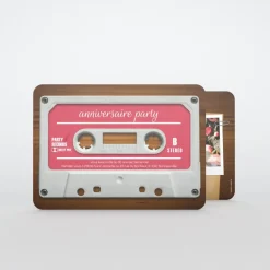 Carte Invitation Anniversaire Adulte Vintage^Planet cards Mixtape Vintage