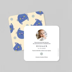 Faire-part Naissance Animaux | Créations En Collaboration^Planet cards Mon Bébé Chat