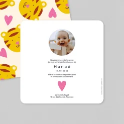 Faire-part Naissance Animaux | Créations En Collaboration^Planet cards Mon Bébé Tigre