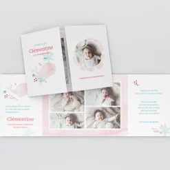 Faire-part Naissance Animaux^Planet cards Mon Doudou Baleine Rose