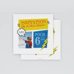 Carte Invitation Anniversaire Enfant Garçon^Planet cards Mon Héros