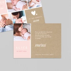 Carte Remerciement Naissance Fille^Planet cards Mon Petit Certificat