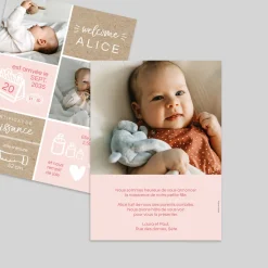 Faire-part Naissance Original | Faire-part Naissance Fille^Planet cards Mon Petit Certificat
