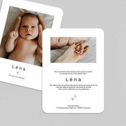 Faire-part Naissance Fille^Planet cards Mon petit Coeur