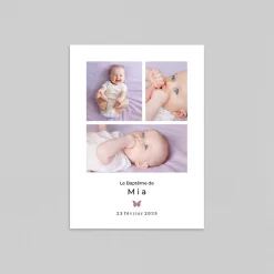 Faire-part Baptême Civil | Faire-part Baptême Fille^Planet cards Mon Petit Papillon
