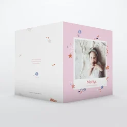 Faire-part Naissance Animaux | Créations En Collaboration^Planet cards Mon Petit Poisson Rose