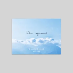 Carte Remerciement Décès^Planet cards Montagne