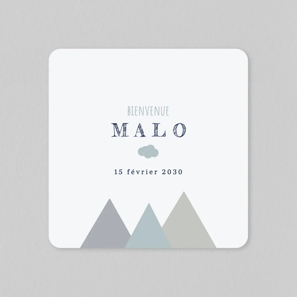Faire-part Naissance Fille | Faire-part Naissance Garçon^Planet cards Montagnes Et Petits Nuages