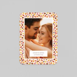 Faire-part Mariage Champêtre^Planet cards Motif automnal