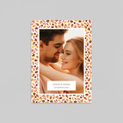 Faire-part Mariage Champêtre^Planet cards Motif automnal