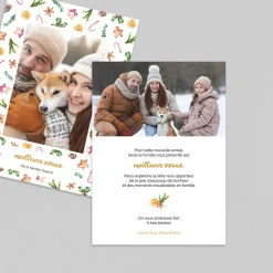 Carte De Vœux Famille^Planet cards Motif de Fin d'Année