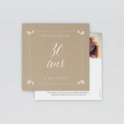 Carte Invitation Anniversaire Adulte Vintage^Planet cards Motif Kraft