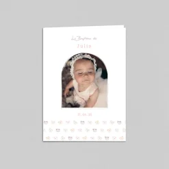 Faire-part Baptême Civil^Planet cards Motif Petits Ours