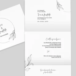 Faire-part Mariage Champêtre | Gamme Complète^Planet cards Motif Tampon
