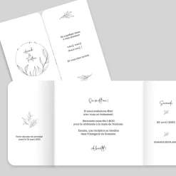 Faire-part Mariage Champêtre | Gamme Complète^Planet cards Motif Tampon