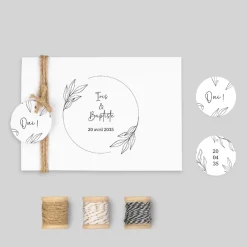 Faire-part Mariage Champêtre | Gamme Complète^Planet cards Motif Tampon