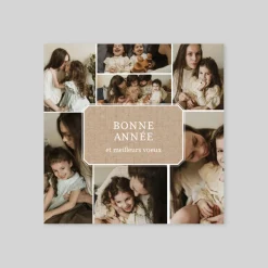 Carte De Vœux Famille | Carte De Vœux Photo^Planet cards Multi Photo Kraft