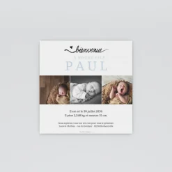 Faire-part Naissance Garçon^Planet cards Multiphoto et Cadre
