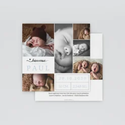 Faire-part Naissance Garçon^Planet cards Multiphoto et Cadre