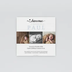 Faire-part Naissance Garçon^Planet cards Multiphoto et Cadre
