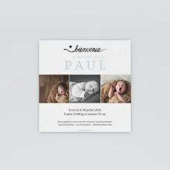 Faire-part Naissance Garçon^Planet cards Multiphoto et Cadre