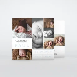 Faire-part Naissance Garçon^Planet cards Multiphoto et Cadre
