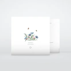 Carte Remerciement Décès^Planet cards Musulman Bleuets