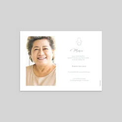 Carte Remerciement Décès^Planet cards Musulman Cadre Blanc