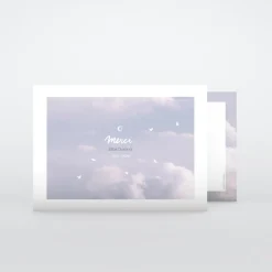 Carte Remerciement Décès^Planet cards Musulman Ciel et Colombes