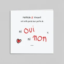 Faire-part Mariage Original^Planet cards Ni oui ni non