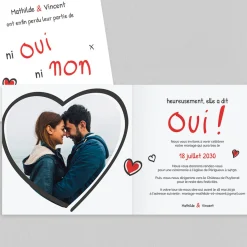 Faire-part Mariage Original^Planet cards Ni oui ni non