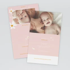 Faire-part Naissance Fille^Planet cards Notre Petite Fleur