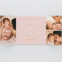 Faire-part Naissance Fille^Planet cards Notre Petite Fleur